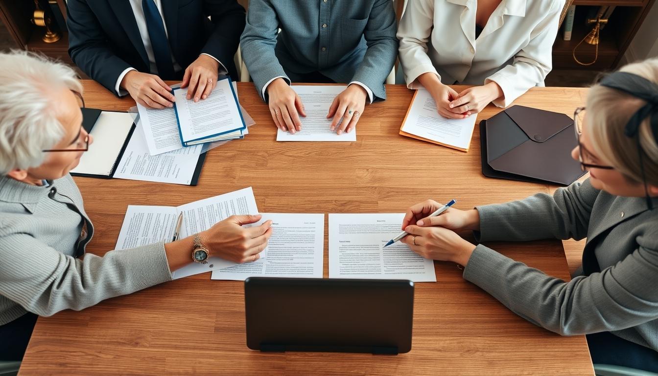 Family elder care planning discussion